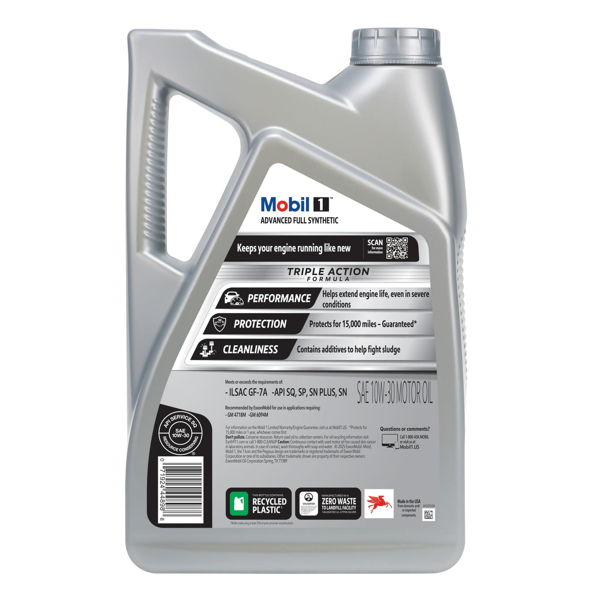 Mobil 1 Advanced Fuel Economy Full Synthetic Motor Oil 0W-20, 5 Quart Jansha Store