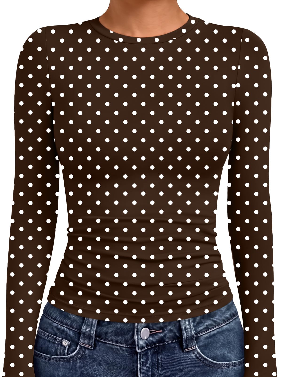 Neckline and shoulder detail of the women's compression underscrub top