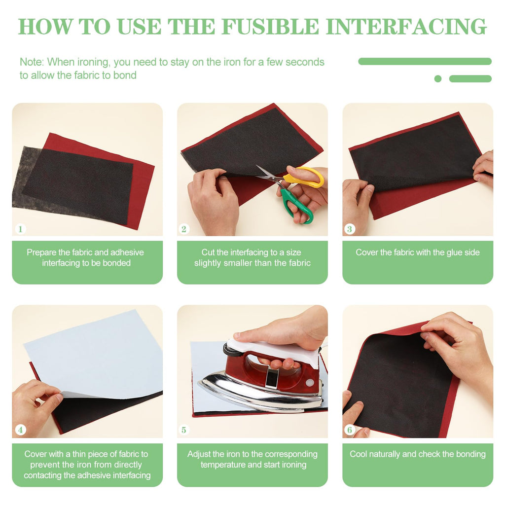 Medium Weight Interfacing Fabric for Sewing Iron On Fusible Interfacing Jansha Store