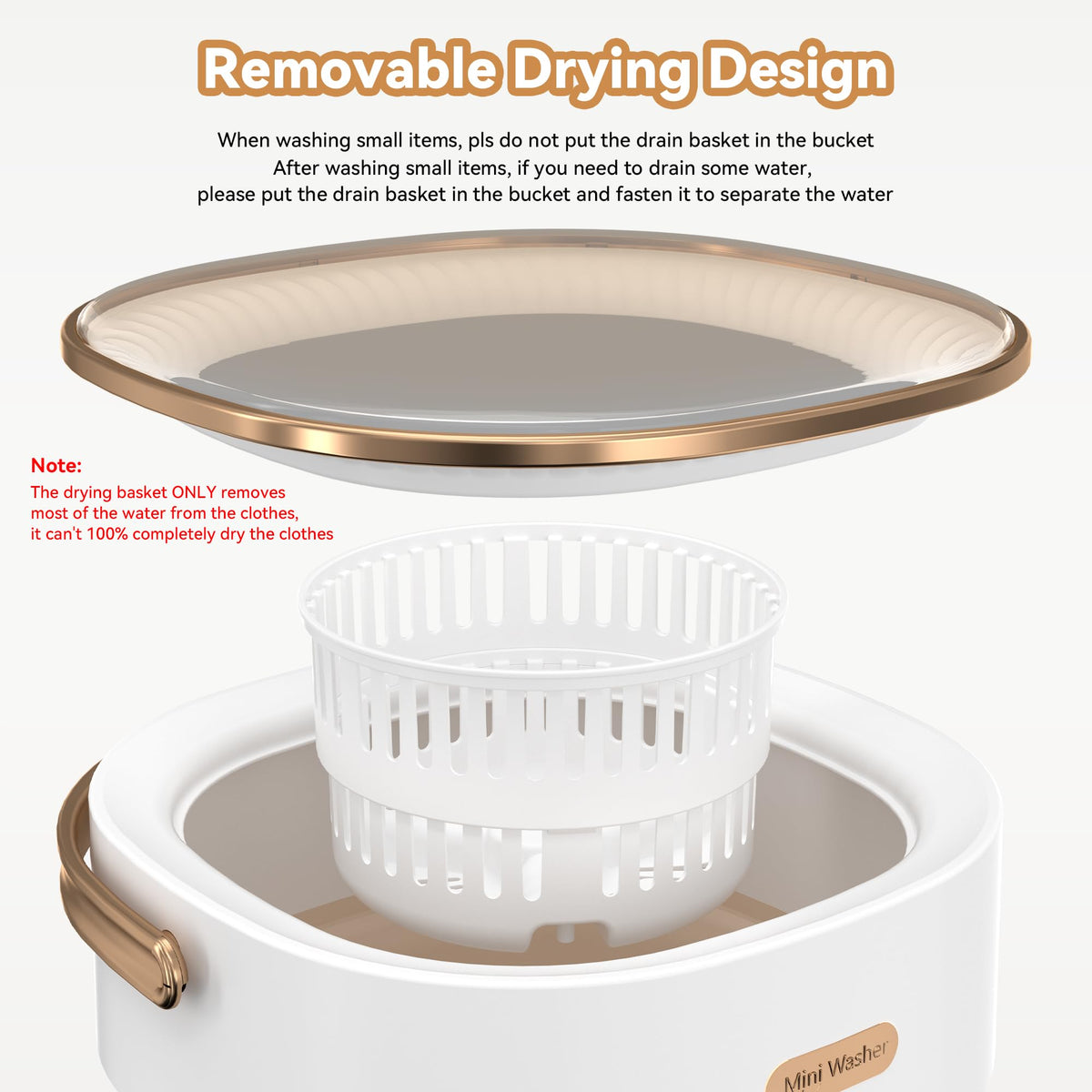 JUJOJB Portable Washing Machine, Folding 20L Mini Washer and Spin-Dryer Jansha Store