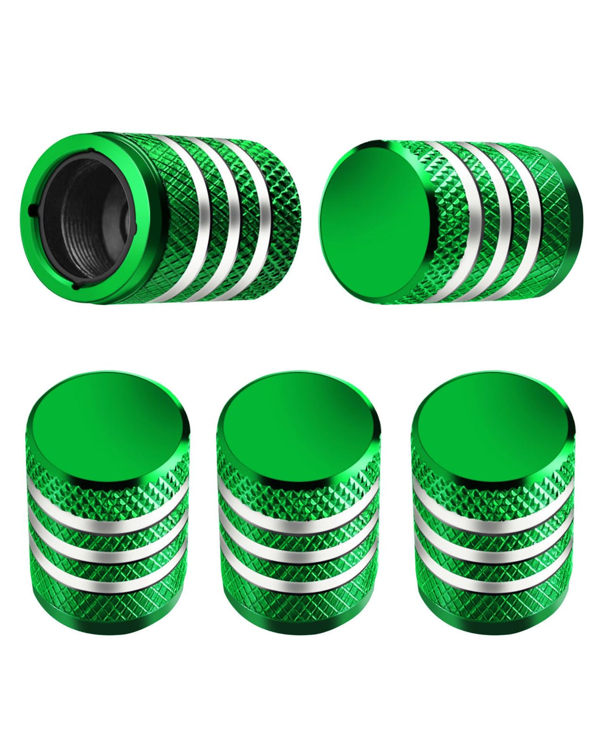 DECURCAR Tire Valve Stem Caps 5 Pack American Flag - Black Jansha Store