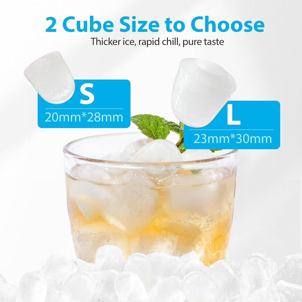 Aeitto Ice Maker Countertop 26lbs/24H Ice Makers Ready in 6-Min 8 Ice Cubes Jansha Store