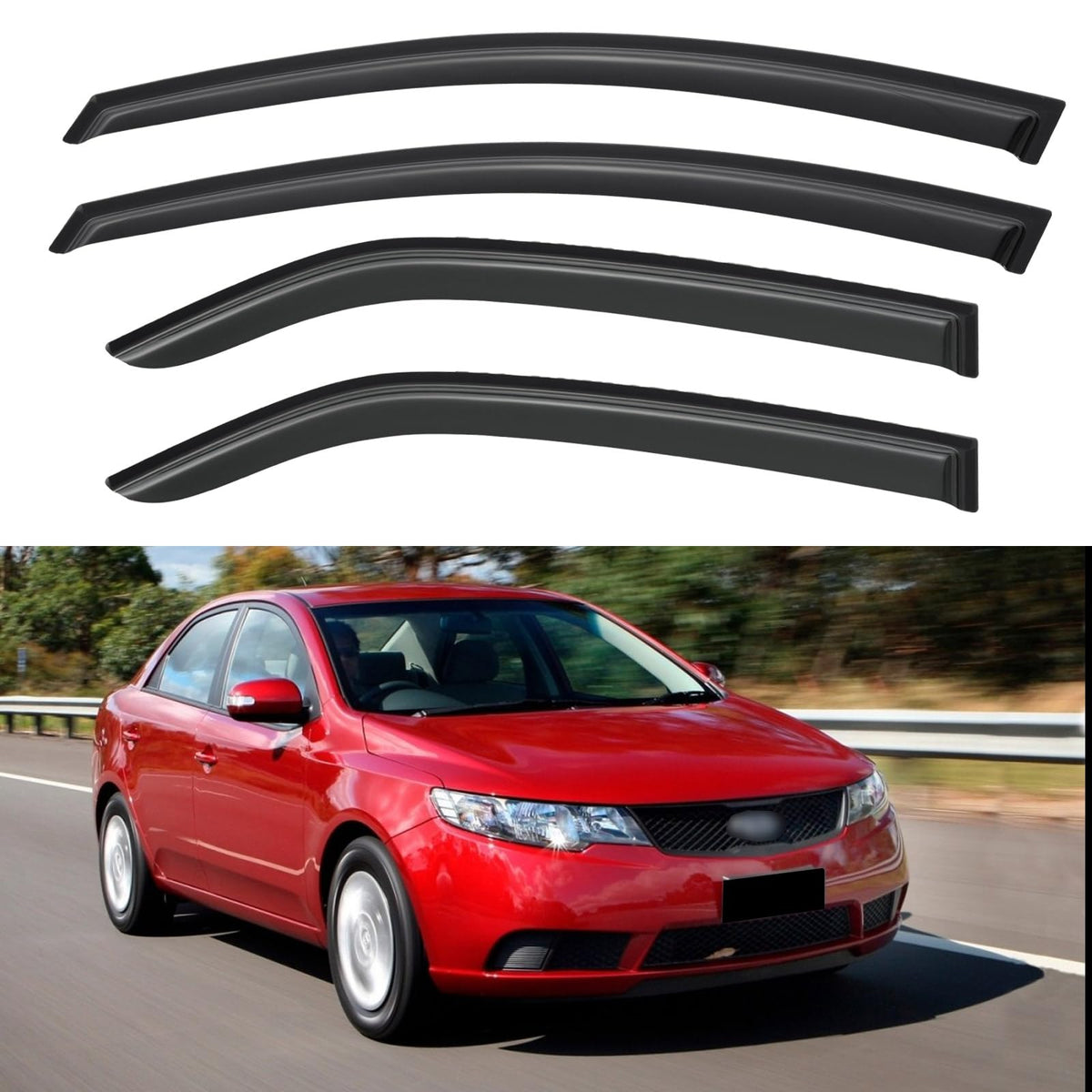Window Visors Rain Guards for 2015-2026 Ford F150 Crew/SuperCrew Cab Jansha Store
