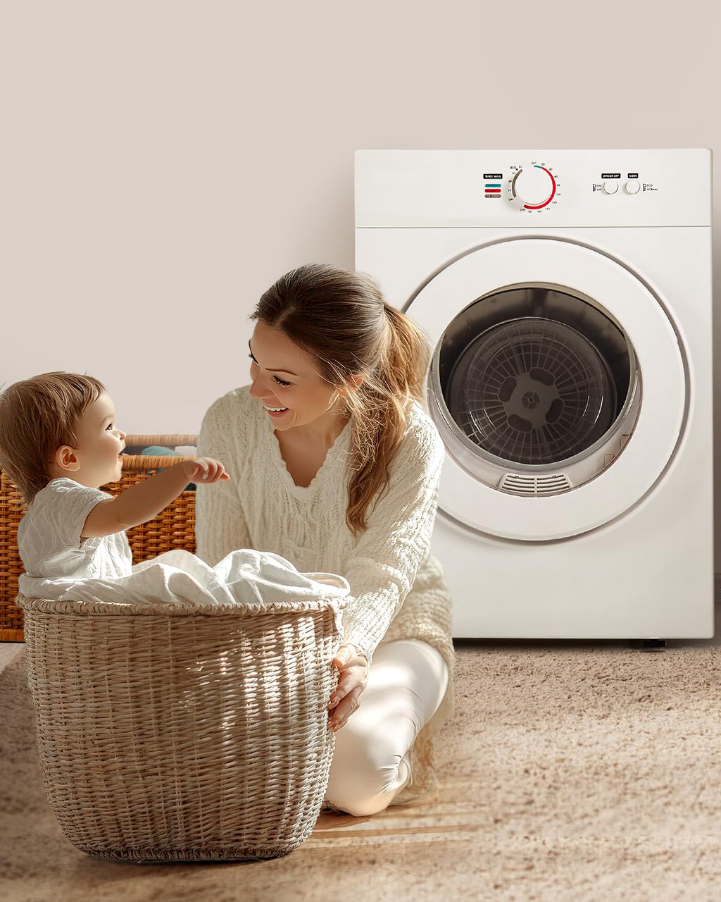 Feelfunn 850W Portable Clothes Dryer with 4 Automatic Drying Modes Jansha Store