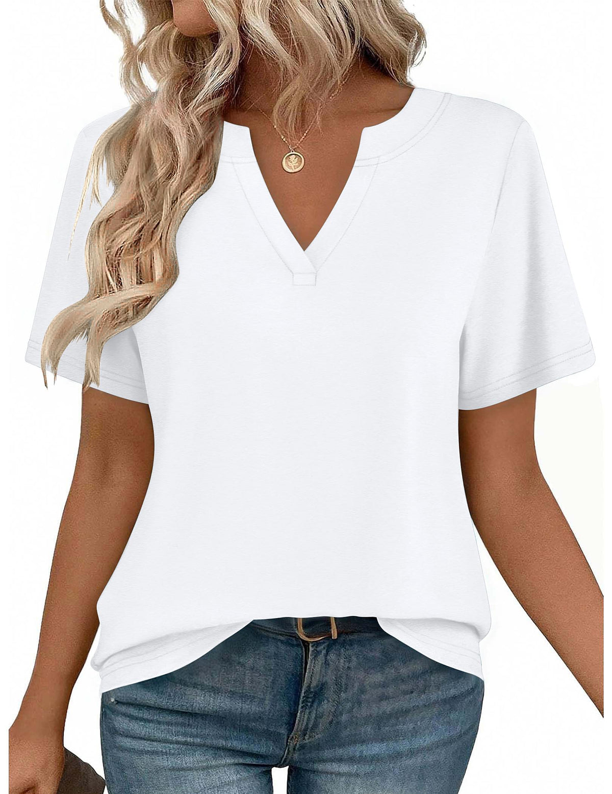 Zeagoo Womens Tops Short Sleeve V Neck Tee Shirts Cute Dressy Casual Jansha Store