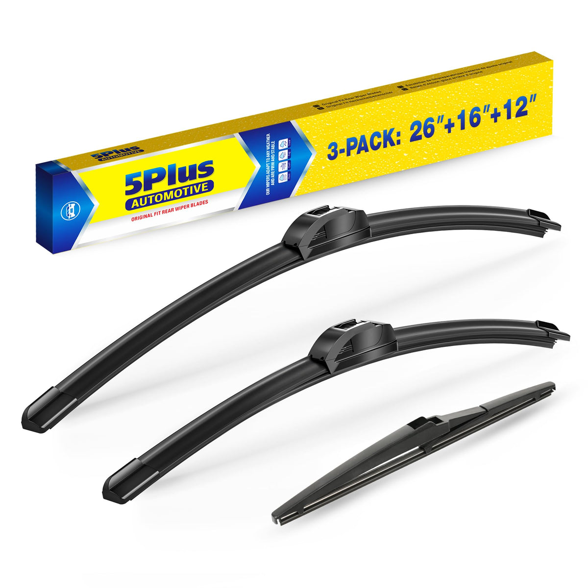 5 PLUS 20" Wiper Blades 2 Pack for J/U HOOK Front Arms,Premium All-Seasons Jansha Store