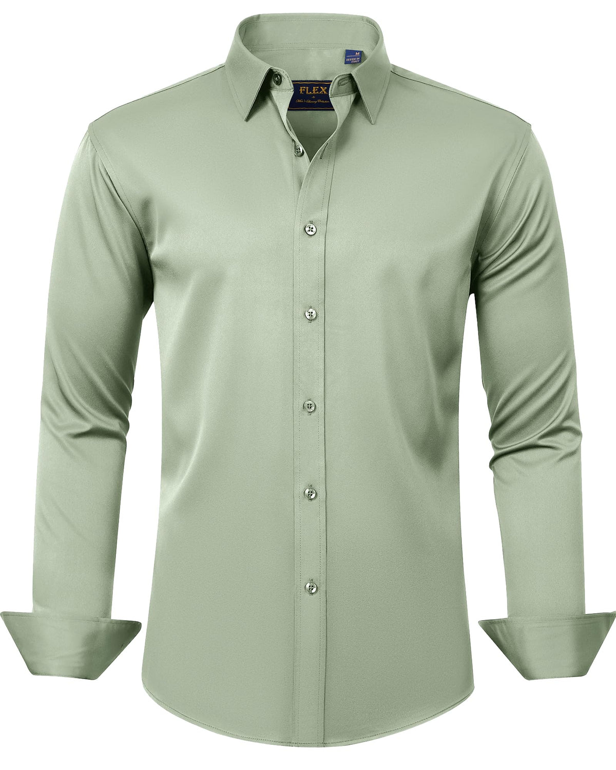 Men's business casual shirt sleeve and shoulder seam detail
