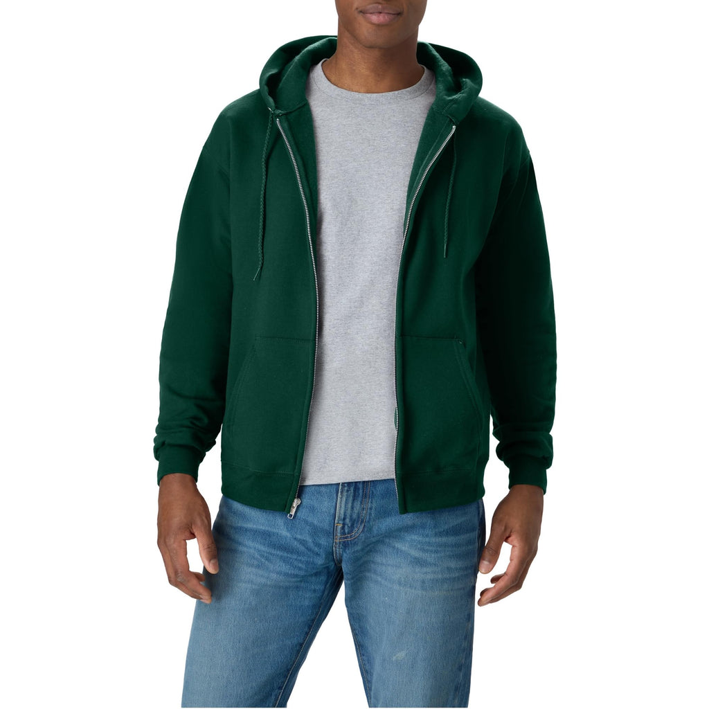 Detail of the ribbed cuffs on the men's full-zip hoodie sleeves