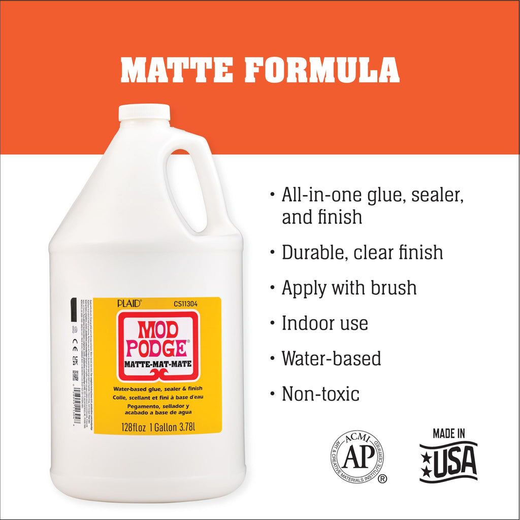 Mod Podge CS11302B Waterbase Sealer, Glue and Finish, 16 oz, Matte- (Pack of 12) Jansha Store