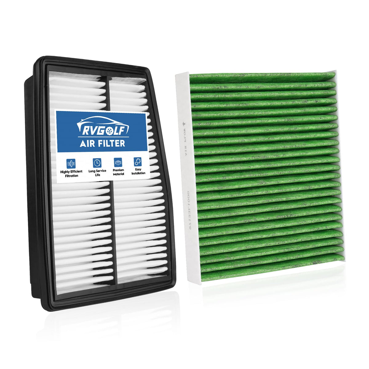 Not for Hybrid, Engine+Cabin Air Filter Fit 2015-2019 Sonata 2.4L (Gas) Jansha Store