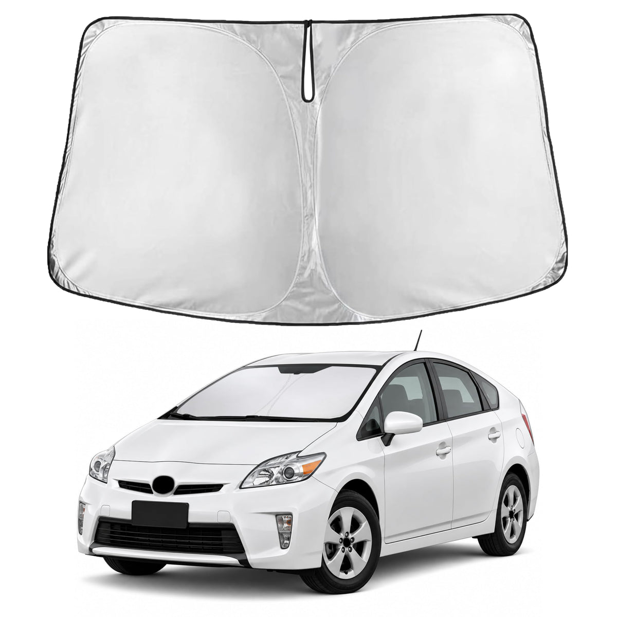 Autovir Windshield Sun Shade, Foldable Car Window Shades, 280T Visor Shade Jansha Store