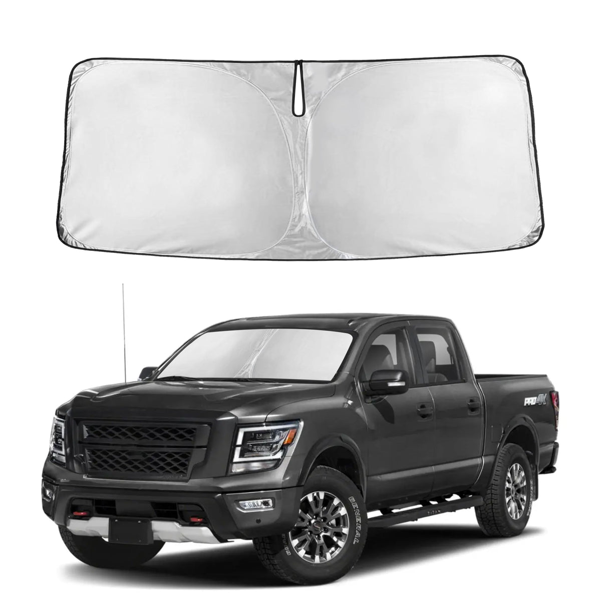 Autovir Windshield Sun Shade, Foldable Car Window Shades, 280T Visor Shade Jansha Store