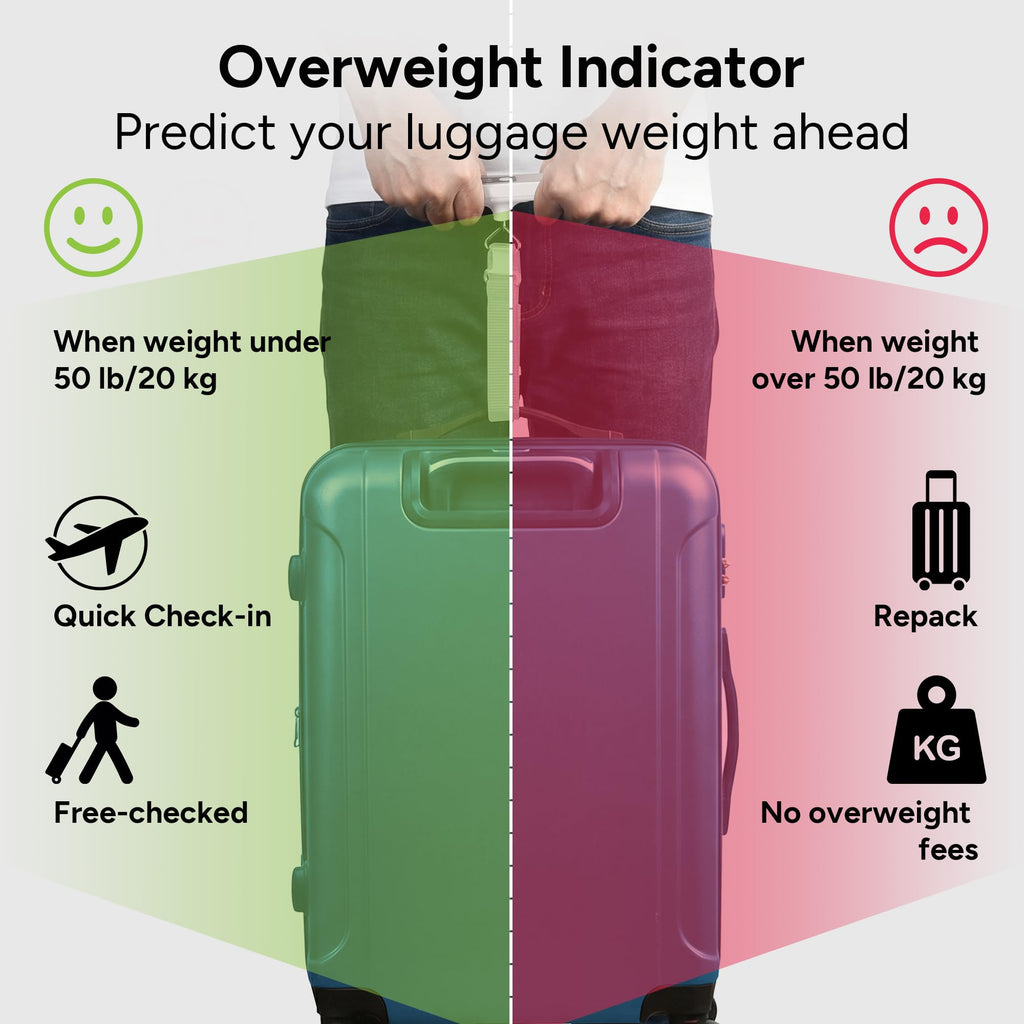 travel inspira Digital Luggage Scale – Portable Hanging Suitcase Weight Scale for Travel, 110 lb Capacity, Backlit LCD Display, Prevents Airport Overweight Fees, Battery Included Jansha Store