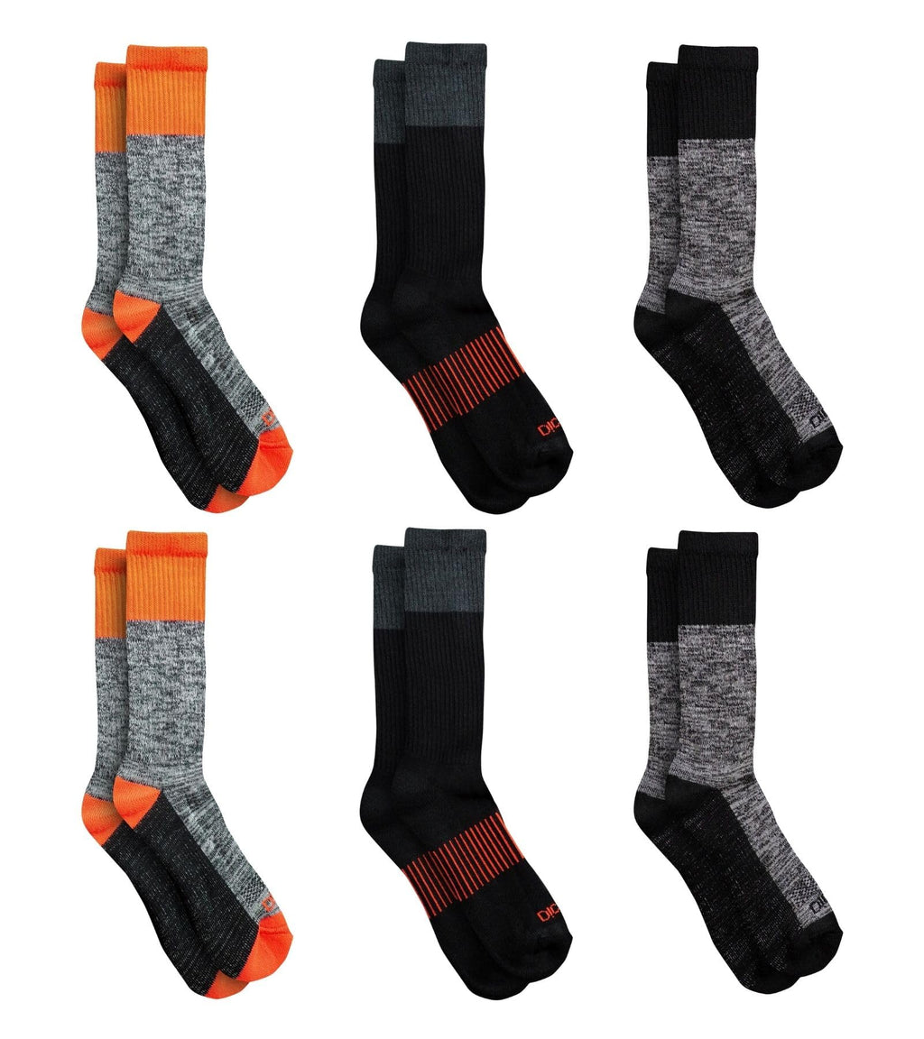 Dickies Dri-tech crew sock shown from the back, displaying heel and calf coverage
