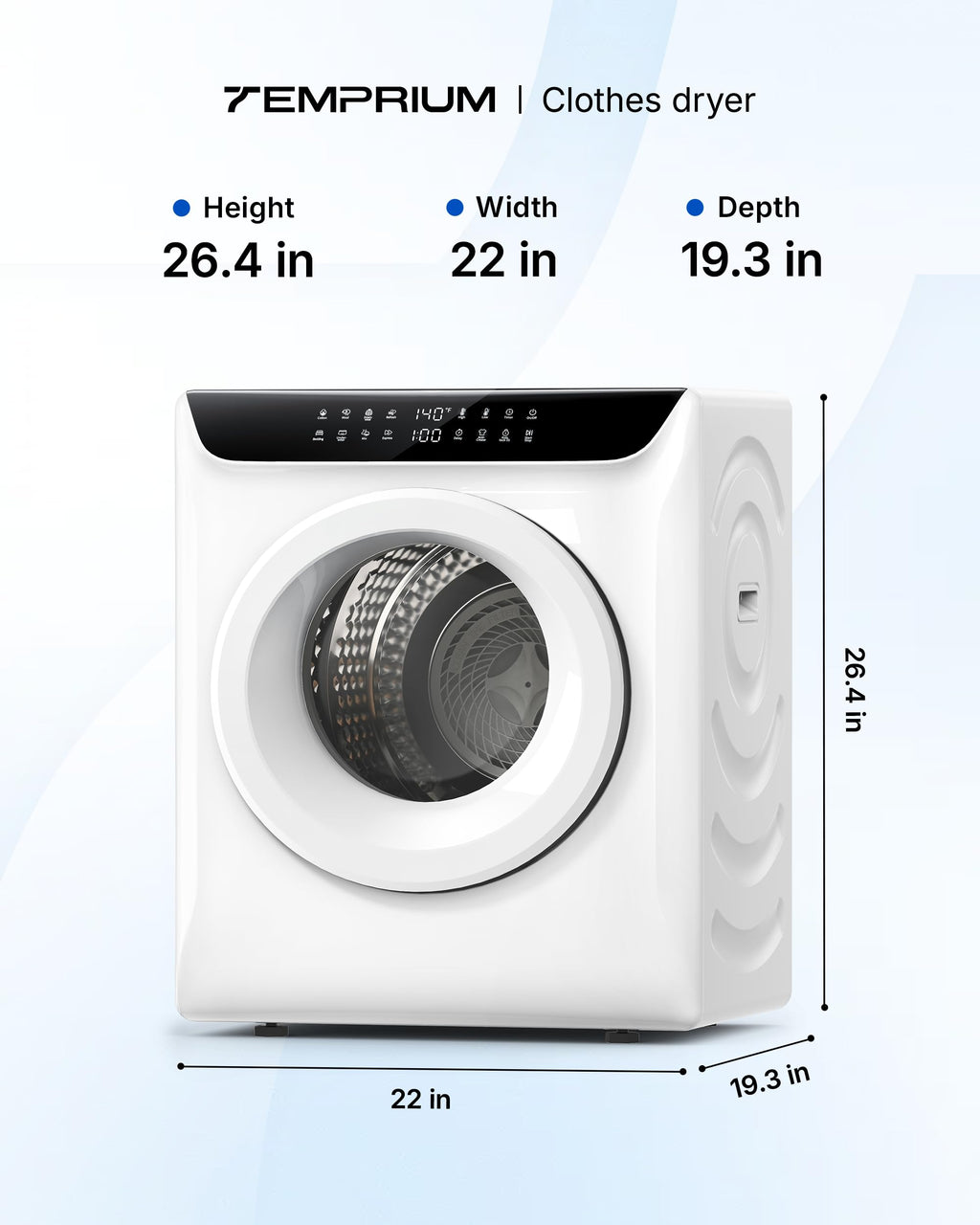 3.5 Cu. Ft. Portable Clothes Dryer for Laundry Jansha Store