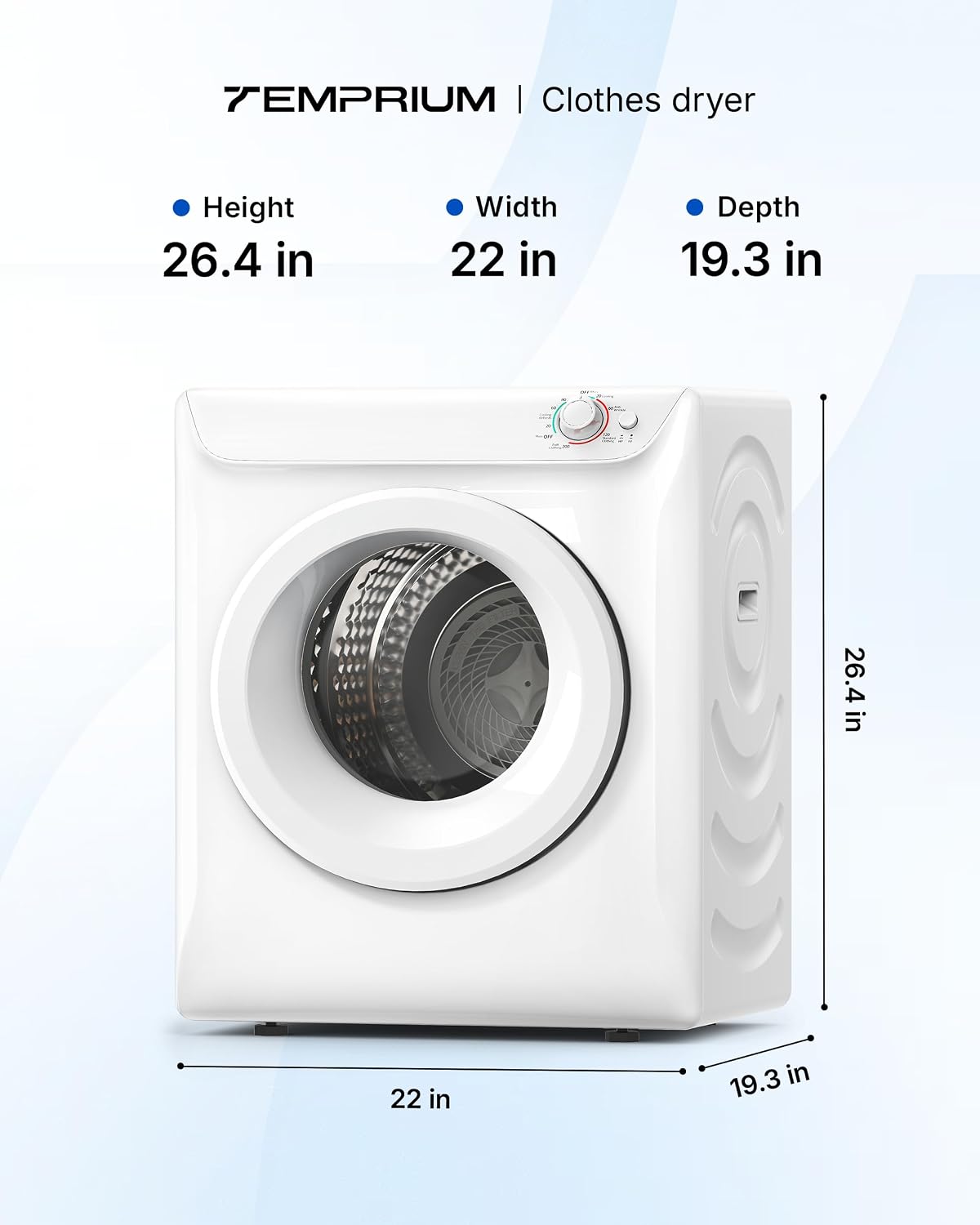 3.5 Cu. Ft. Portable Clothes Dryer for Laundry Jansha Store