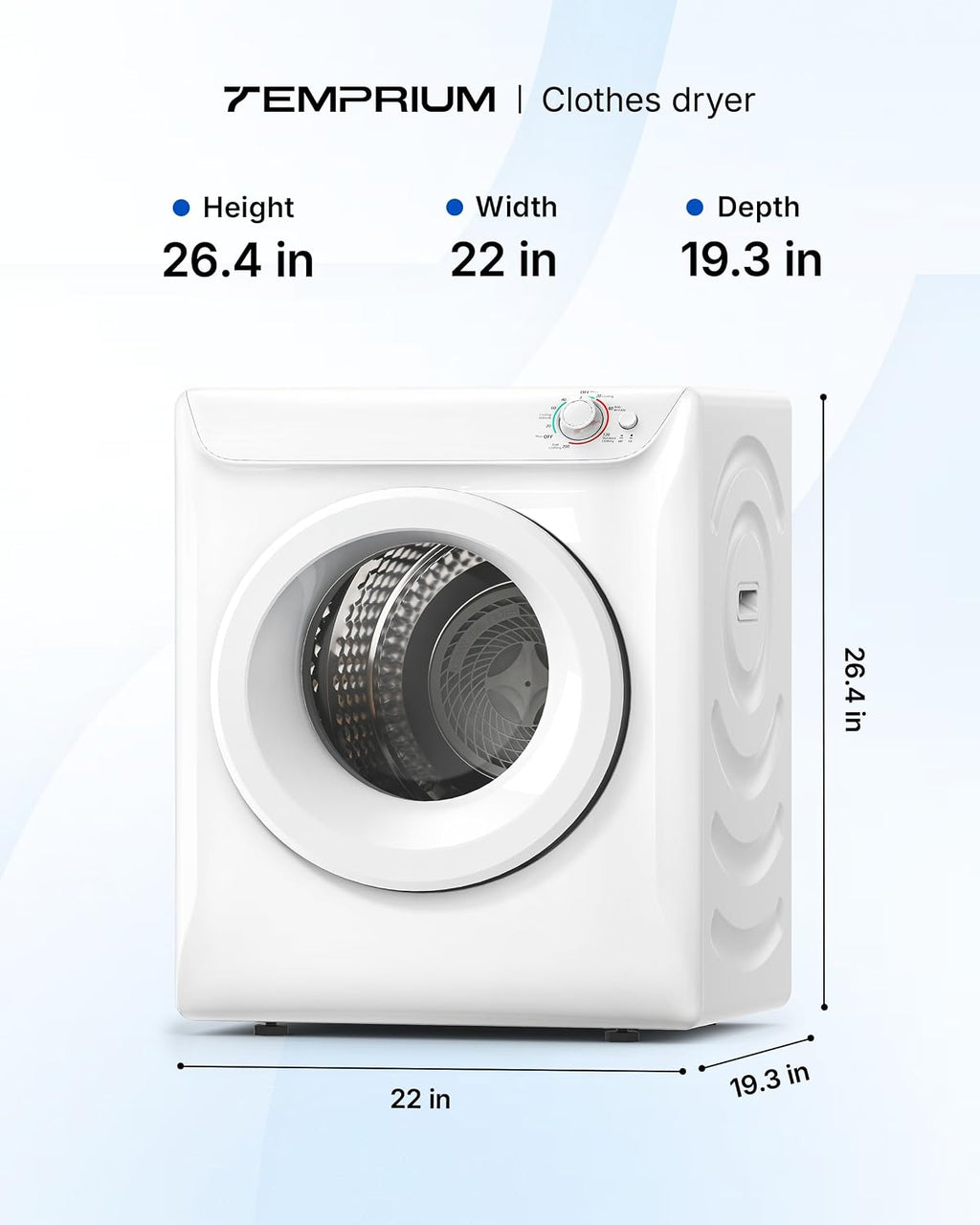 3.5 Cu. Ft. Portable Clothes Dryer for Laundry Jansha Store