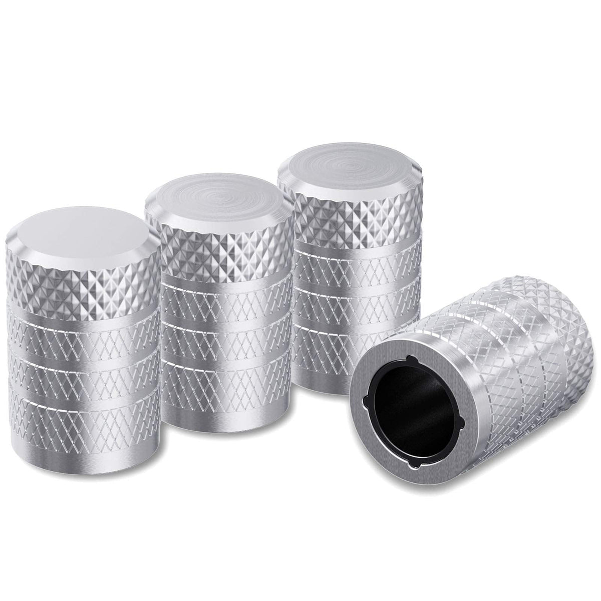 CKAuto Tire Valve Stem Caps, Aluminum Black, 4 pcs/Pack Jansha Store
