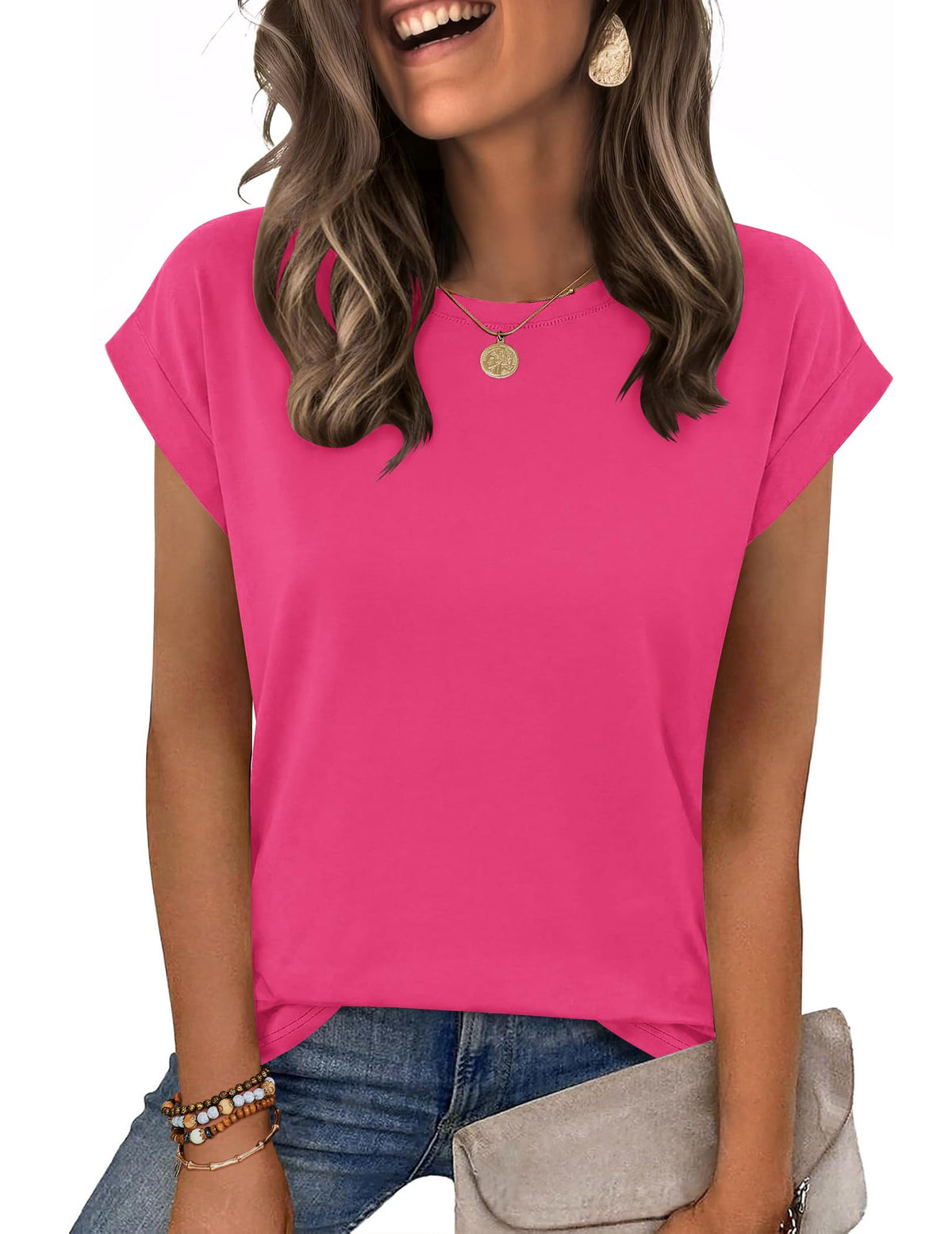 Zeagoo Womens Tops Summer Casual Cap Sleeve Tshirts Shirts Business Blouses Jansha Store