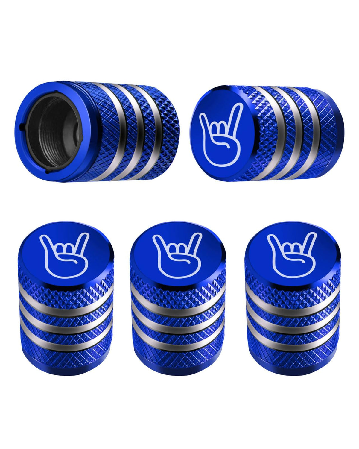 DECURCAR Tire Valve Stem Caps 5 Pack American Flag - Black Jansha Store