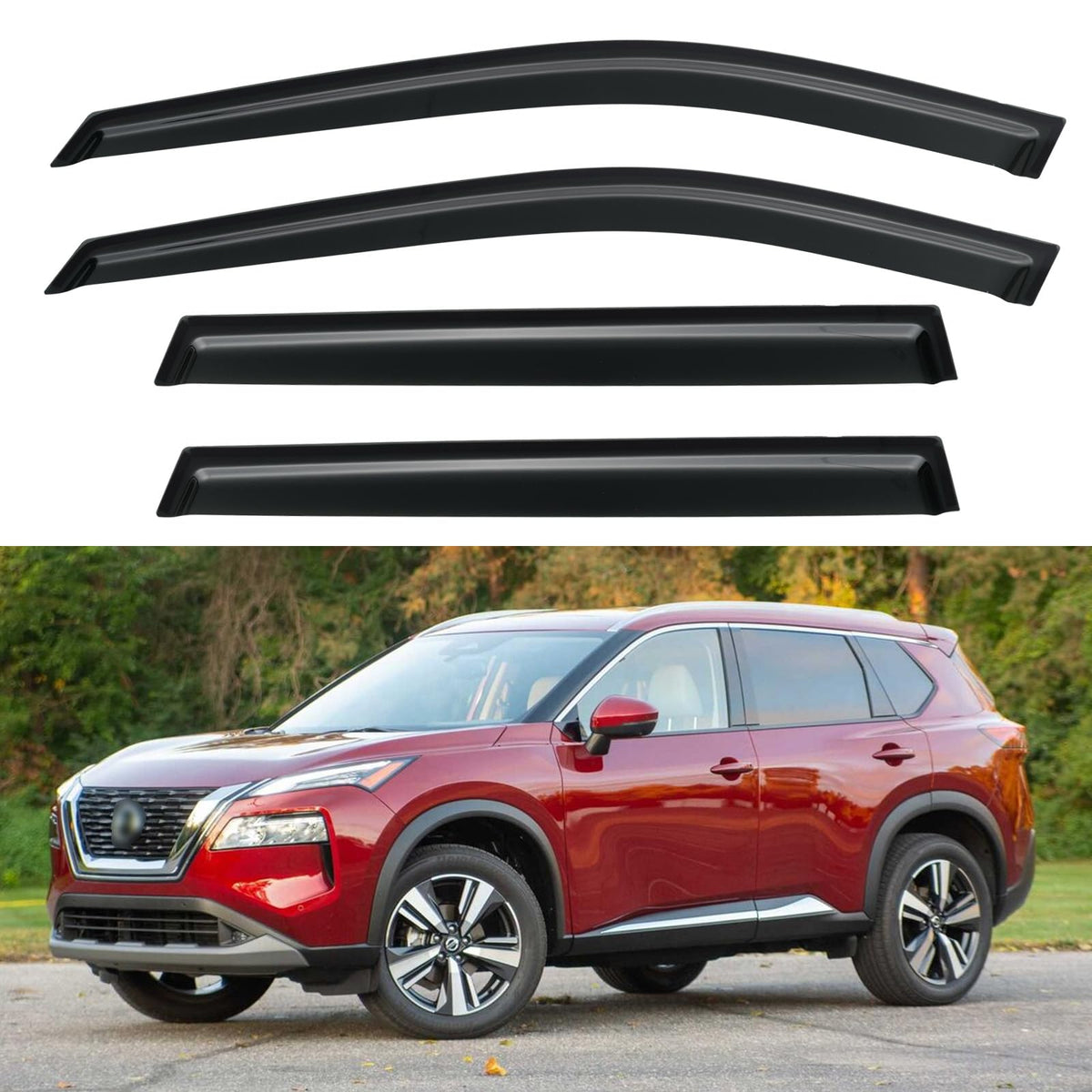 Window Visors Rain Guards for 2015-2026 Ford F150 Crew/SuperCrew Cab Jansha Store