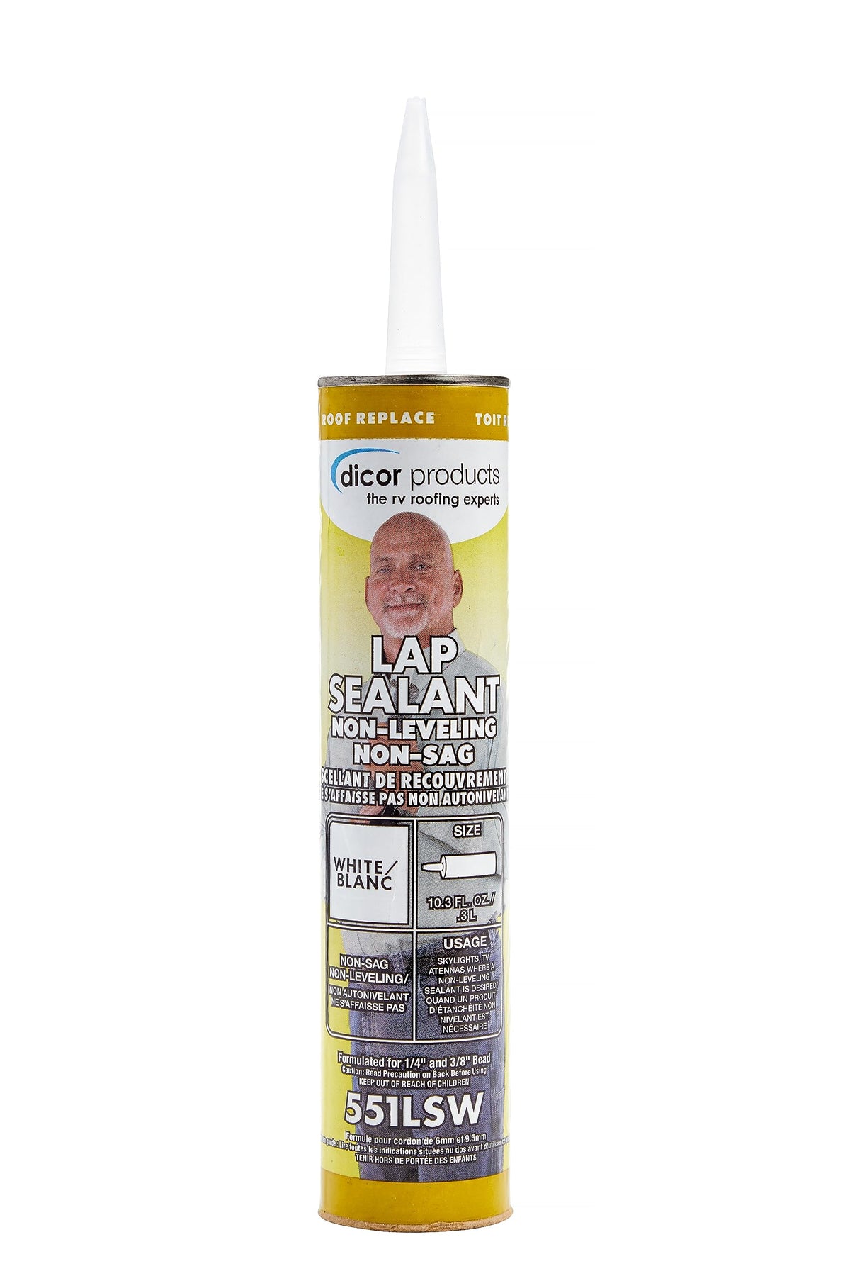 Dicor 501LSW-1 Self-Leveling Lap Sealant, White, 10.3 Oz, RV Roofing Jansha Store