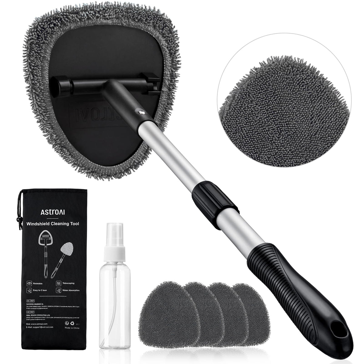 AstroAI Windshield Cleaner Tool & Car Interior Detailing Kit, Blue, 21 in Jansha Store