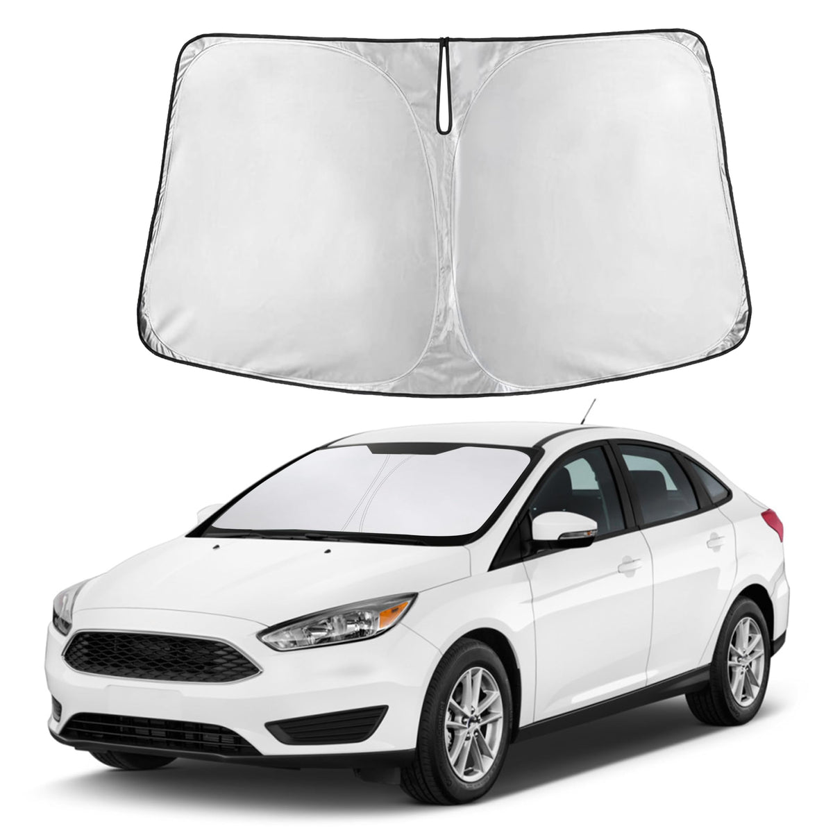 Autovir Windshield Sun Shade, Foldable Car Window Shades, 280T Visor Shade Jansha Store