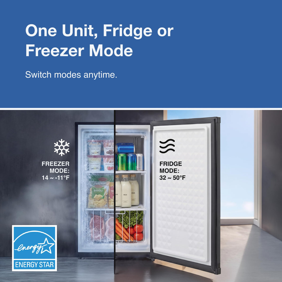 Whynter Upright Mini Freezer, 1.1 Cu Ft, Silver, CUF-112SS Jansha Store