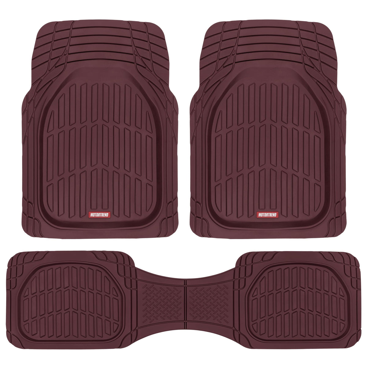 Motor Trend FlexTough Floor Mats for Cars, Black Deep Dish All-Weather Car Mats, Waterproof Trim-to Fit Automotive Floor Mats for Cars Trucks SUV, Universal Floor Liner Car Accessories Jansha Store