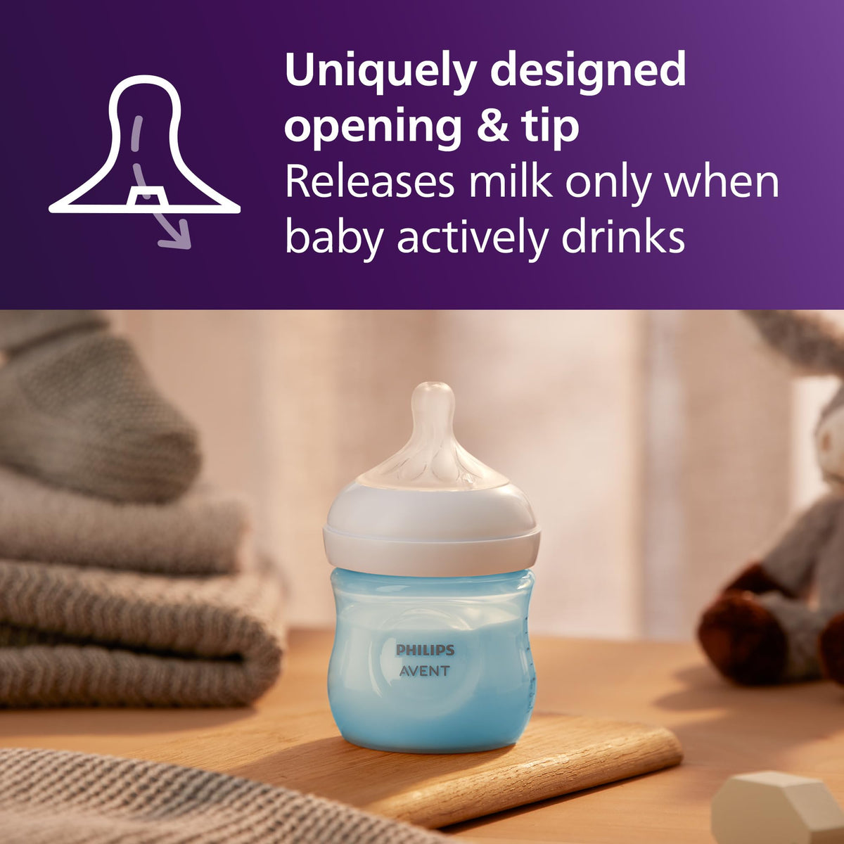 Philips Avent Natural Baby Bottles, Medium Flow, 9 oz, BPA-Free, 4-Pack Jansha Store