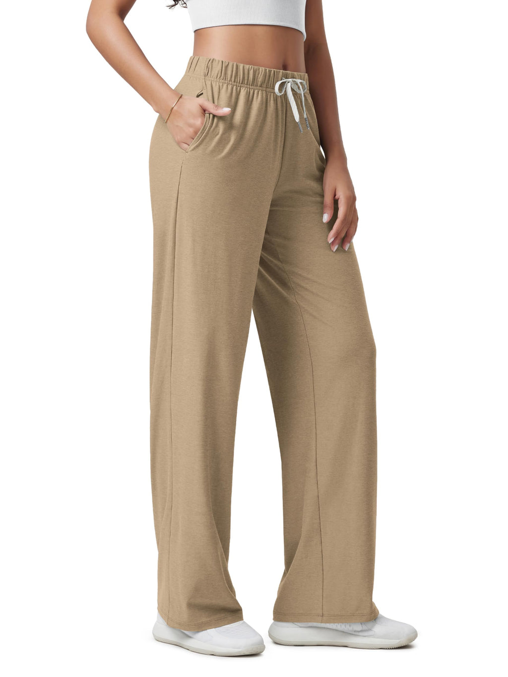 ODODOS Women's Straight Leg Pants Ultra Soft odSTRATUM Tech Relaxed Casual Pajama Lounge Pants with Pockets-27/29/31 Inseam Jansha Store