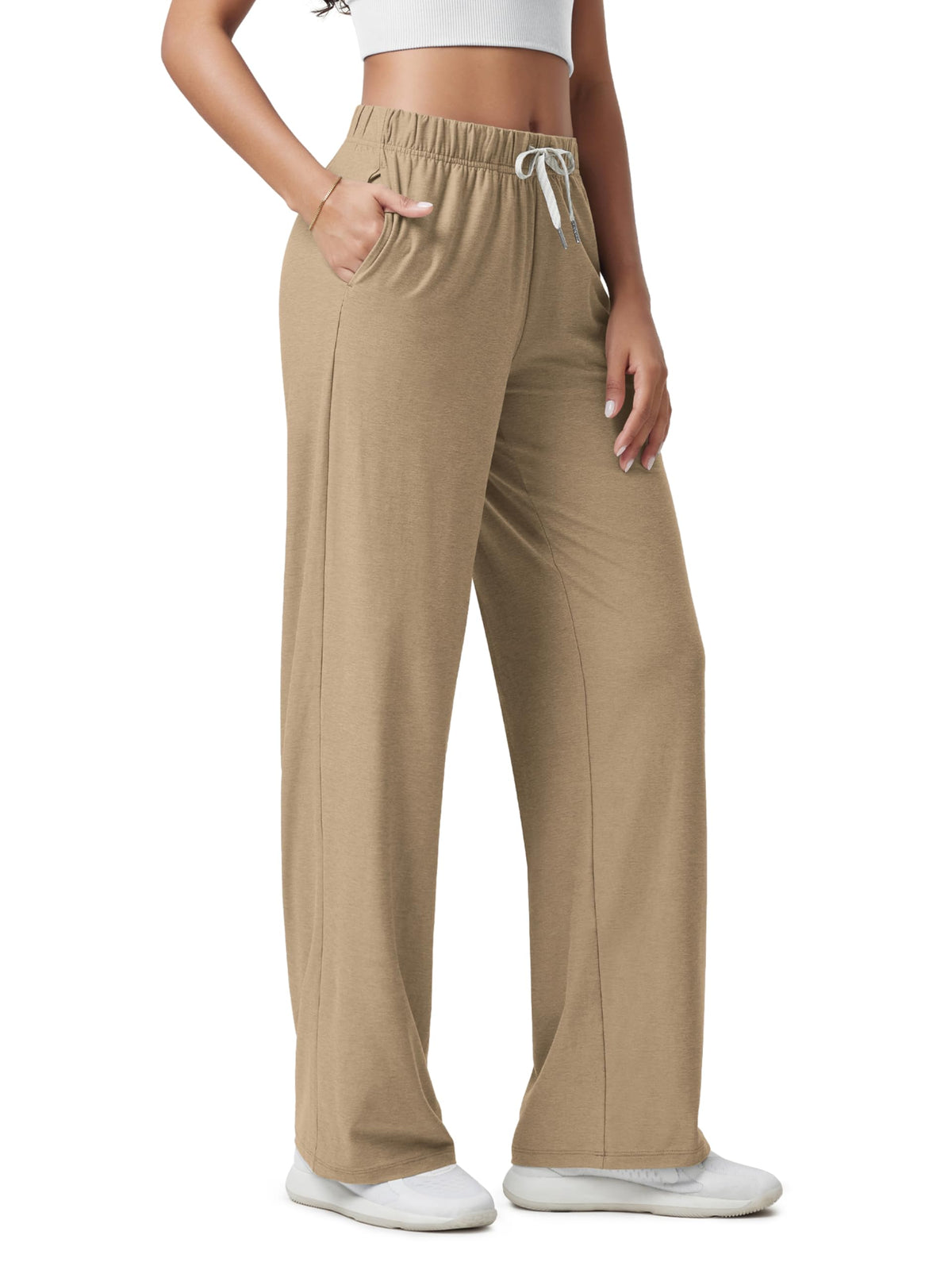 ODODOS Women's Straight Leg Pants Ultra Soft odSTRATUM Tech Relaxed Casual Pajama Lounge Pants with Pockets-27/29/31 Inseam Jansha Store