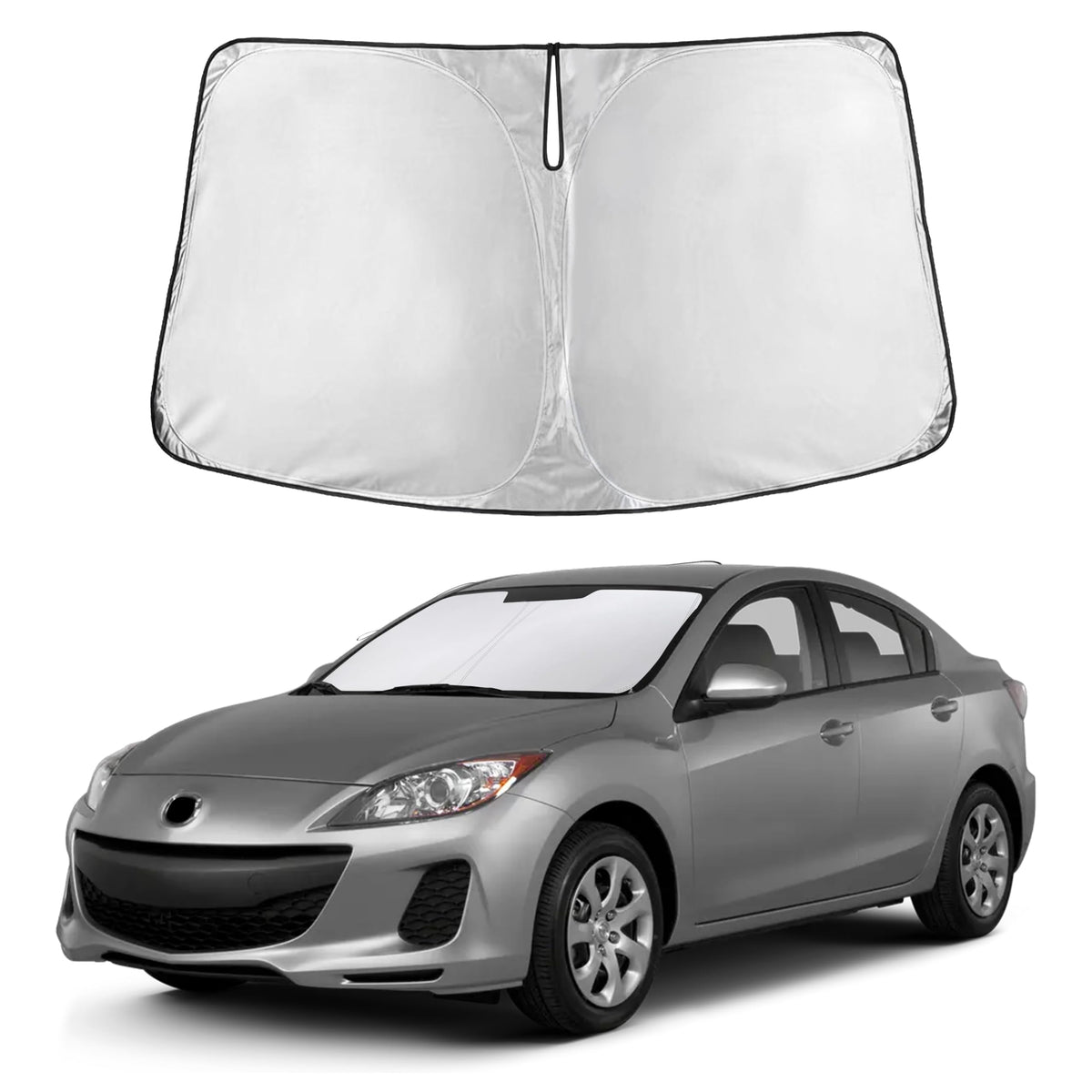 Autovir Windshield Sun Shade, Foldable Car Window Shades, 280T Visor Shade Jansha Store