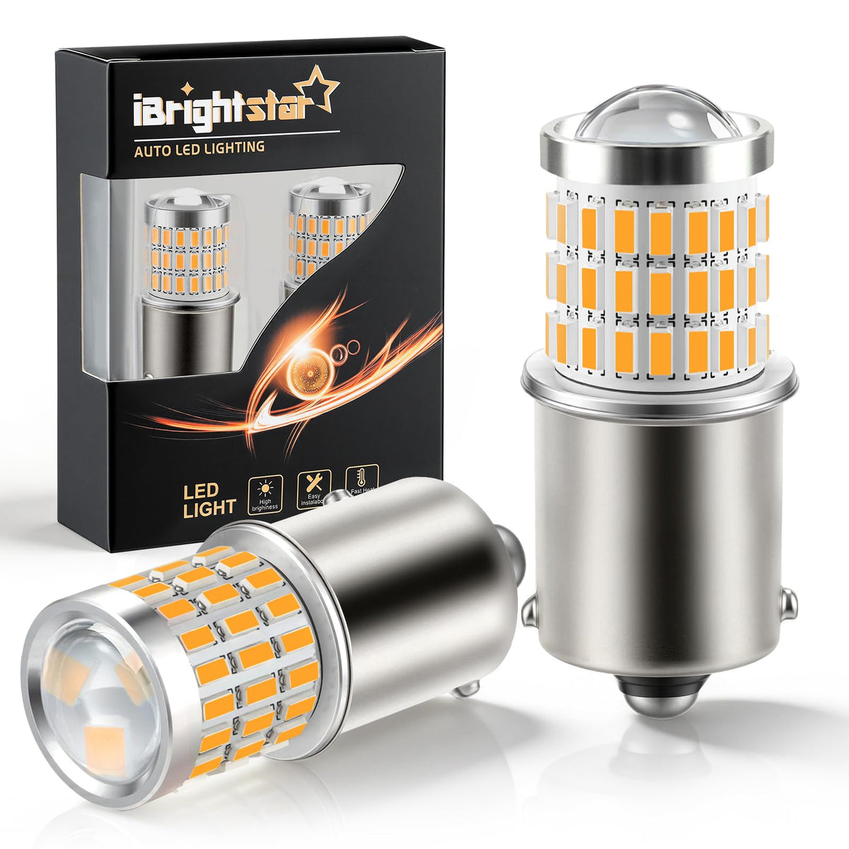 iBrightstar 3157 LED Bulb White, 4157 3156 LED Reverse Light Bulbs Super Bright for Tail Brake Lights Backup Lights Turn Signal Lights, 2 Pack Jansha Store