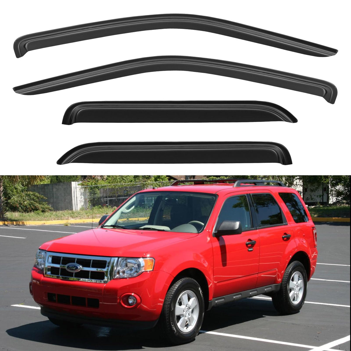 Window Visors Rain Guards for 2015-2026 Ford F150 Crew/SuperCrew Cab Jansha Store