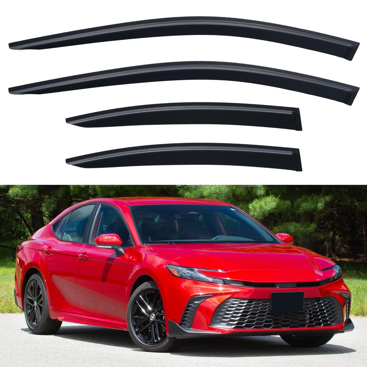 Window Visors Rain Guards for 2015-2026 Ford F150 Crew/SuperCrew Cab Jansha Store