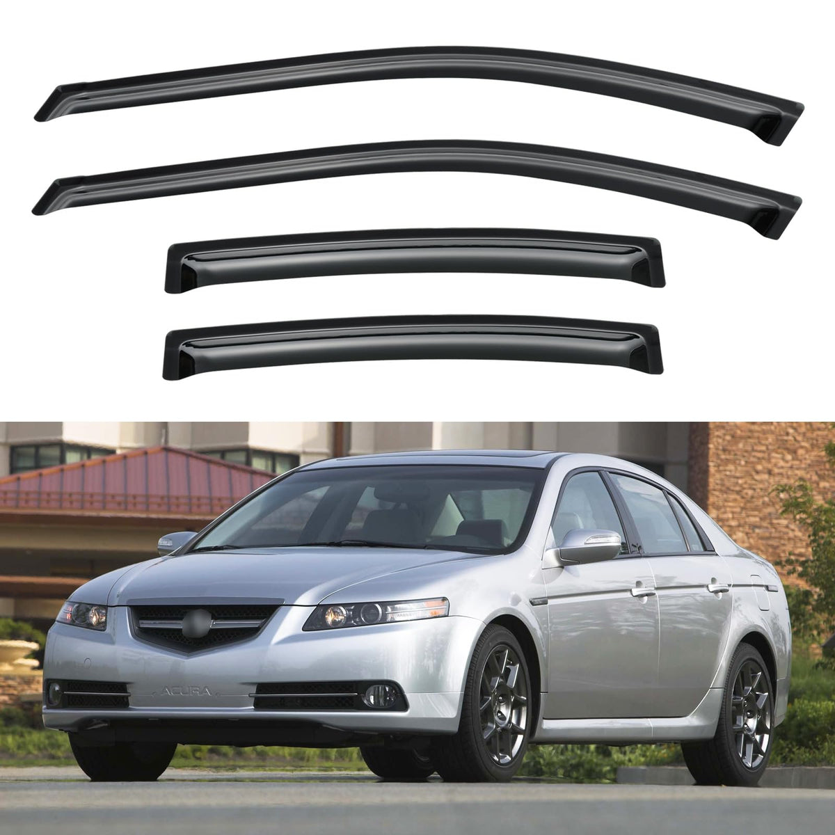 Window Visors Rain Guards for 2015-2026 Ford F150 Crew/SuperCrew Cab Jansha Store