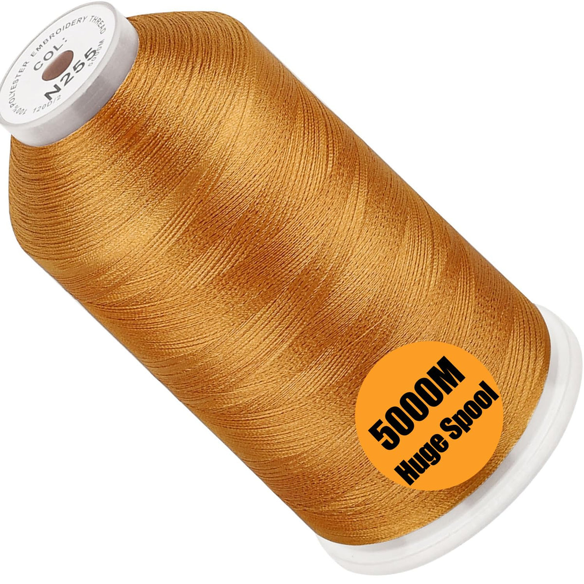 New brothread 5000M Huge Spool Embroidery Machine Thread - White Jansha Store