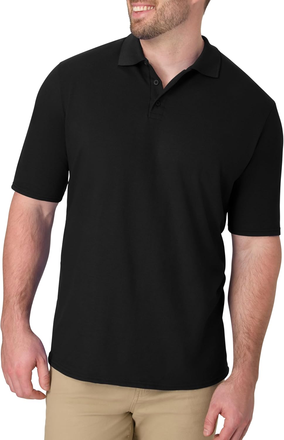 Hanes Men’s X-Temp Short Sleeve Polo Shirt, Midweight Men's Shirt Jansha Store