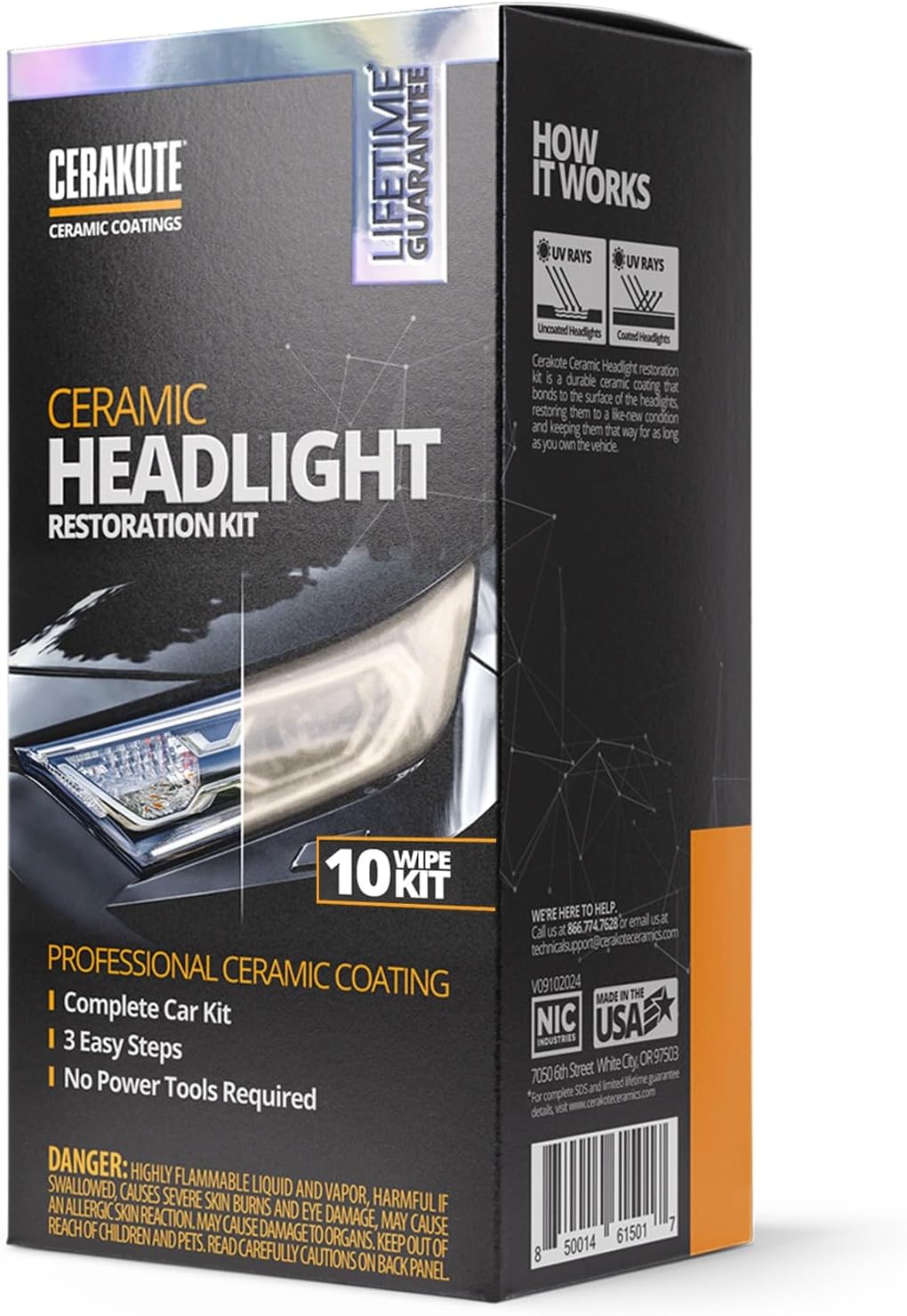 CERAKOTE® Ceramic Headlight Restoration Kit, 10 Wipe Kit Jansha Store