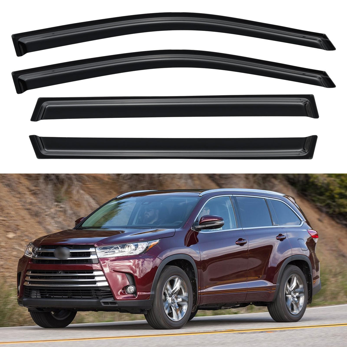 Window Visors Rain Guards for 2015-2026 Ford F150 Crew/SuperCrew Cab Jansha Store