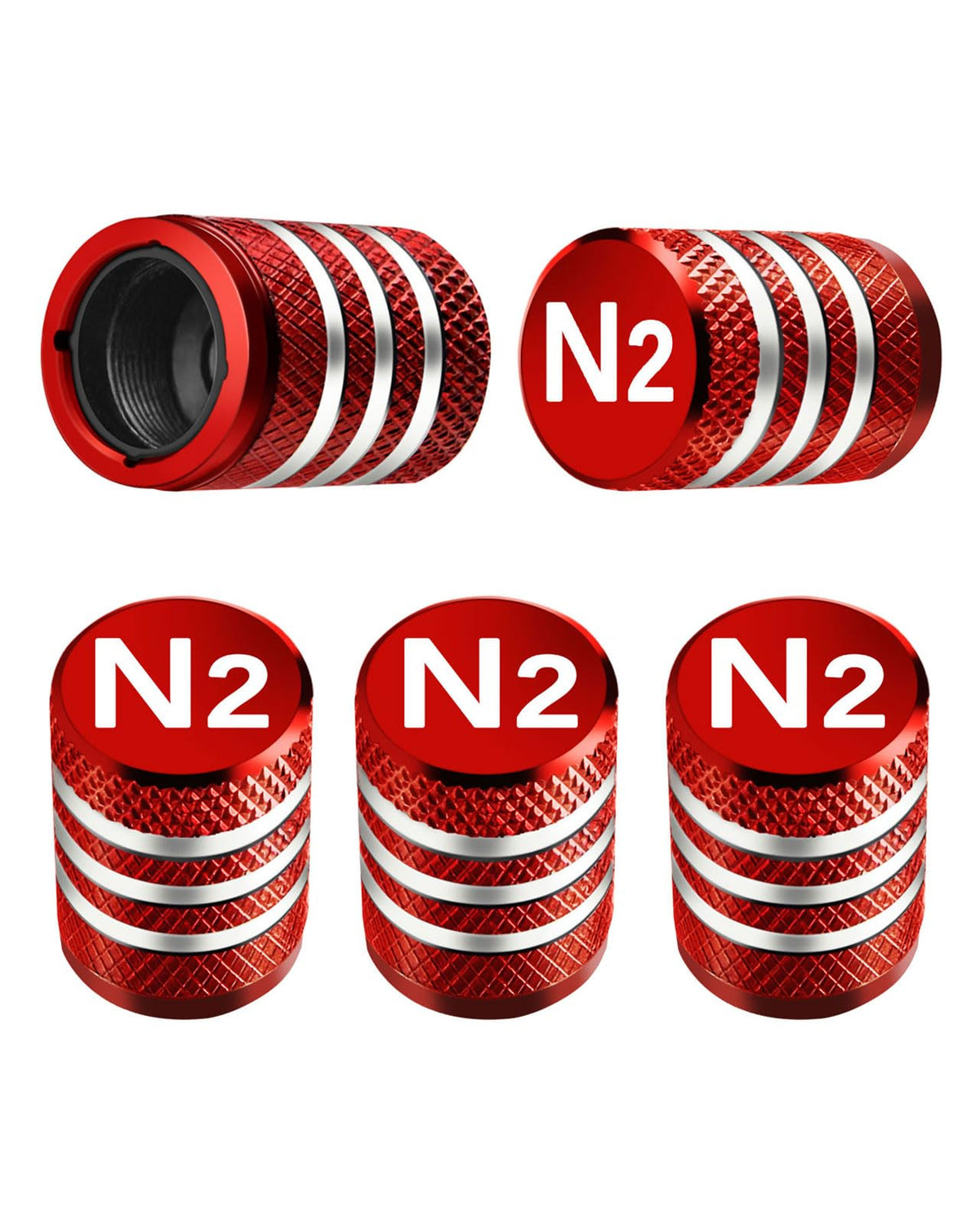 DECURCAR Tire Valve Stem Caps 5 Pack American Flag - Black Jansha Store