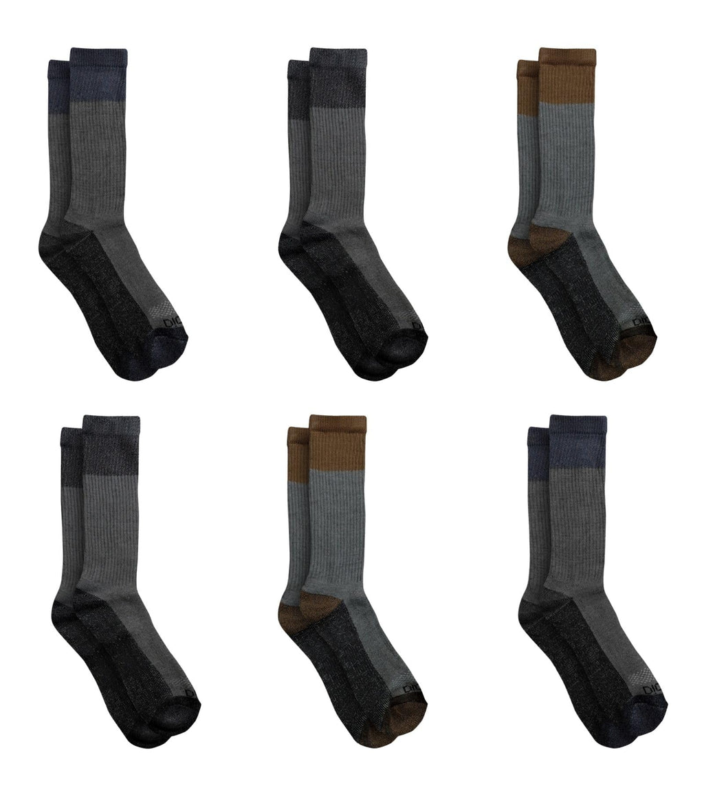 Dickies Dri-tech crew socks in navy, angled view of the knit fabric and heel