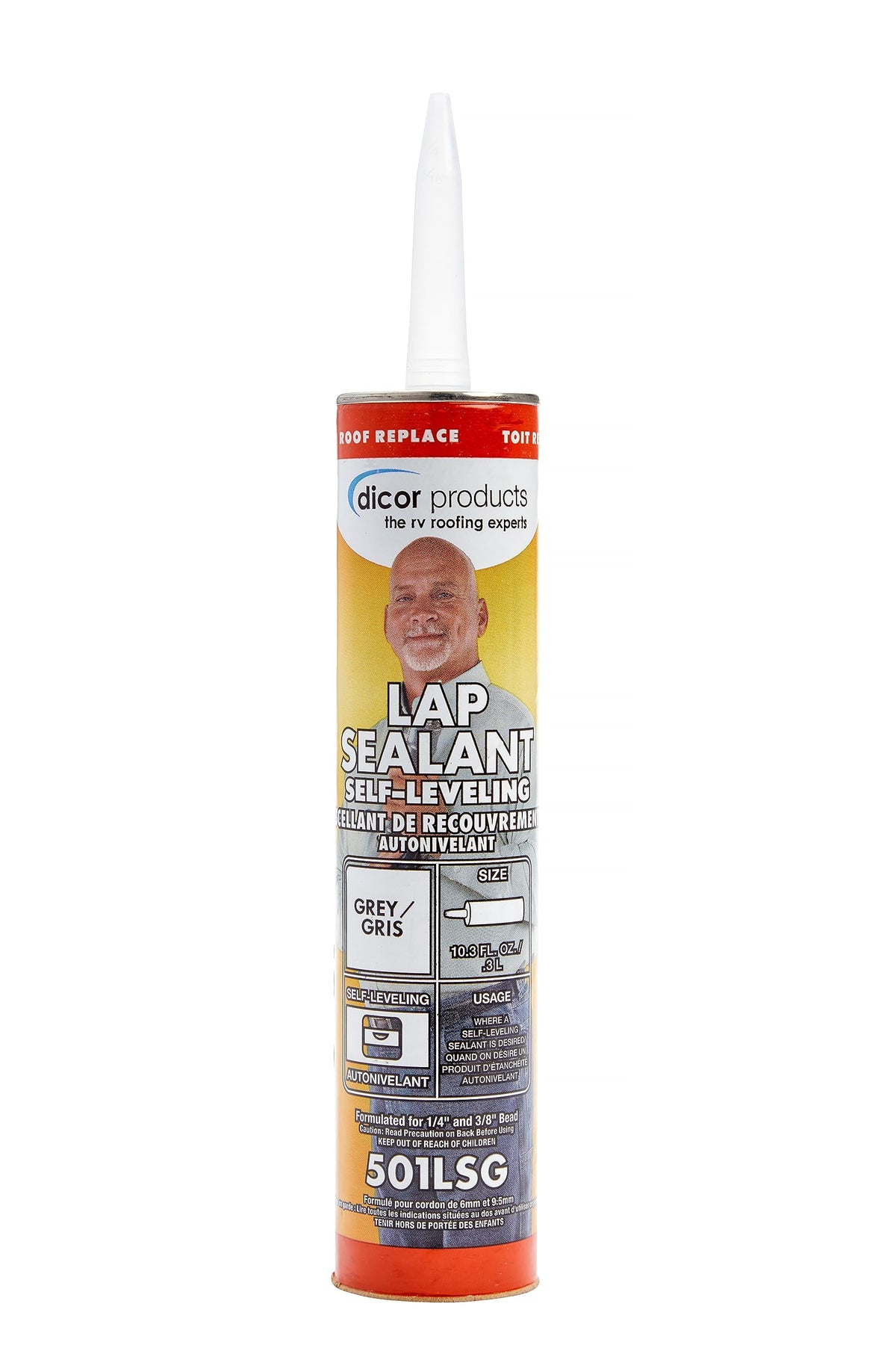 Dicor 501LSW-1 Self-Leveling Lap Sealant, White, 10.3 Oz, RV Roofing Jansha Store