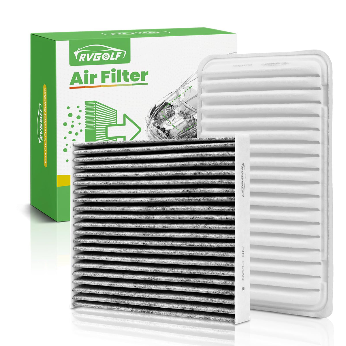 Not for Hybrid, Engine+Cabin Air Filter Fit 2015-2019 Sonata 2.4L (Gas) Jansha Store