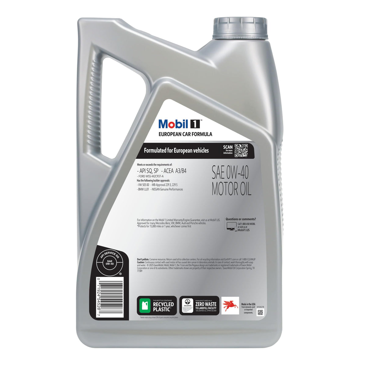 Mobil 1 Advanced Fuel Economy Full Synthetic Motor Oil 0W-20, 5 Quart Jansha Store