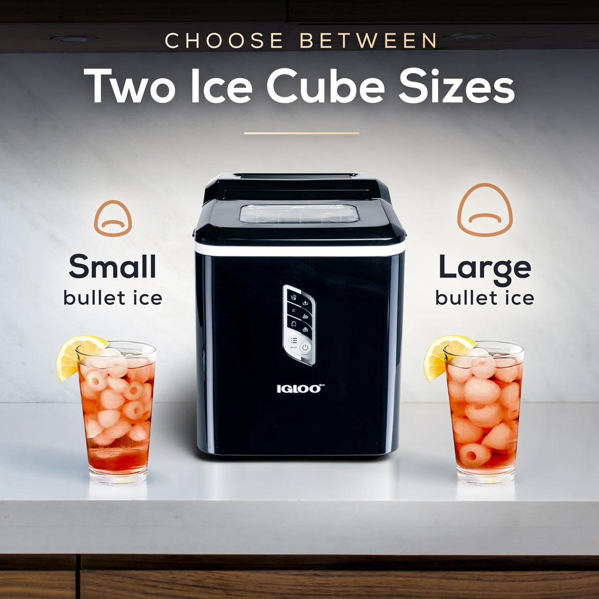 Igloo Premium Self-Cleaning Countertop Ice Maker Machine, Handled Portable Ice Maker, Produces 26 lbs. in 24 hrs. with Ice Cubes Ready in 6-8 Minutes, Comes with Ice Scoop and Basket Jansha Store