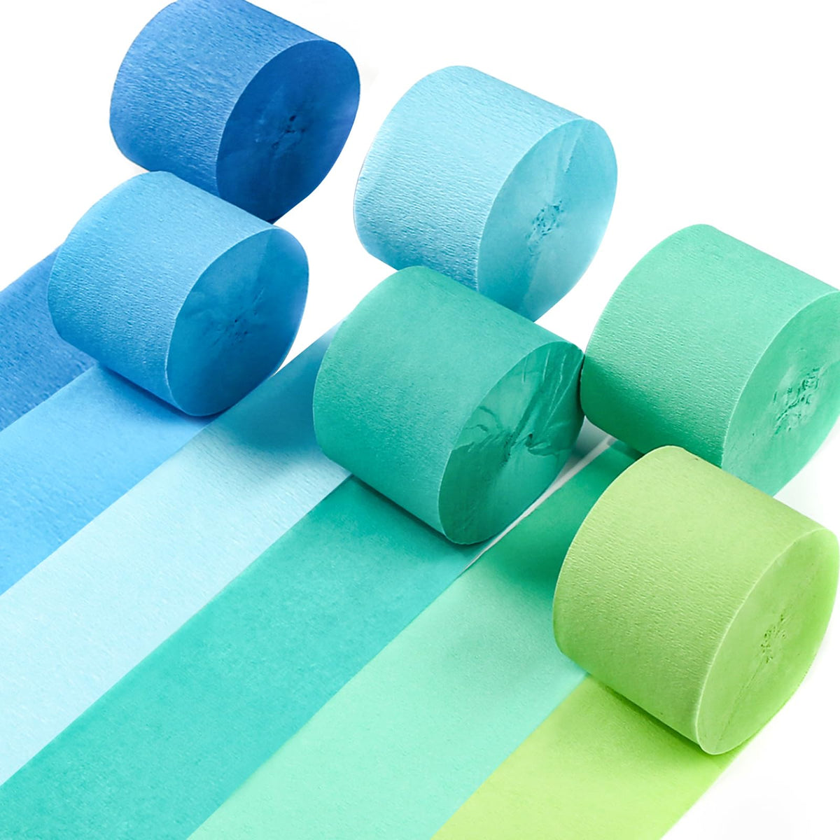 PartyWoo Pastel Crepe Paper Streamers 6 Rolls 492 FT Streamers Jansha Store