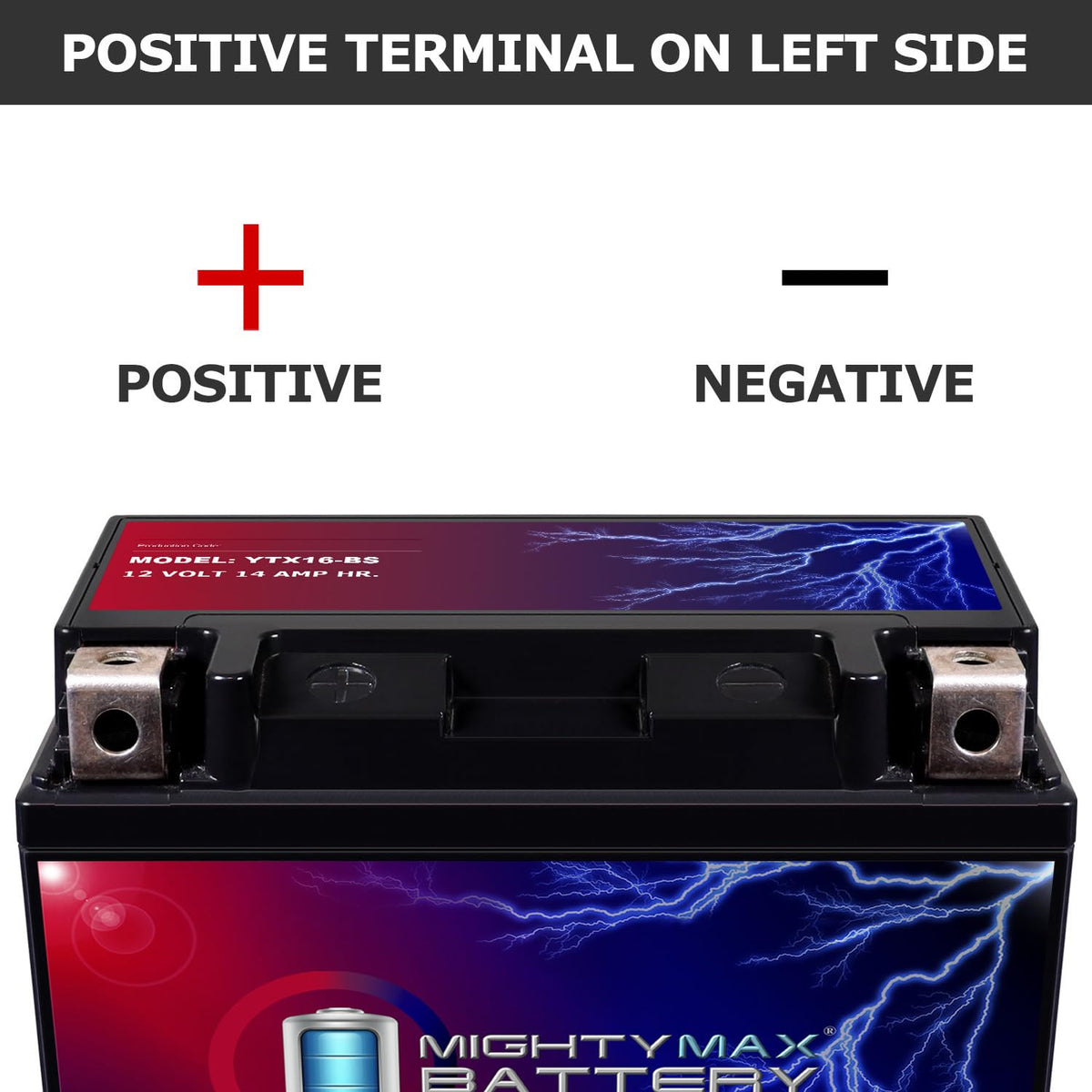 Mighty Max Battery YTX14-BS - 12 Volt 12 AH, 200 CCA, Rechargeable Maintenance Free SLA AGM Motorcycle Battery Jansha Store